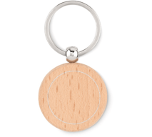 porte-clés rond en bois